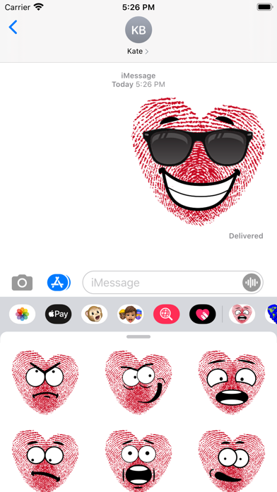 Screenshot #1 pour Heartprint Emoji Stickers