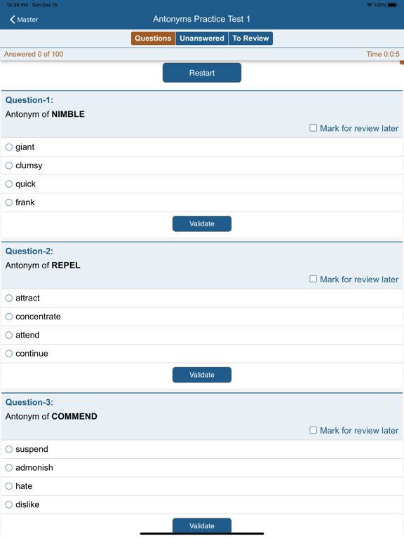 Screenshot #4 pour English Practice Tests