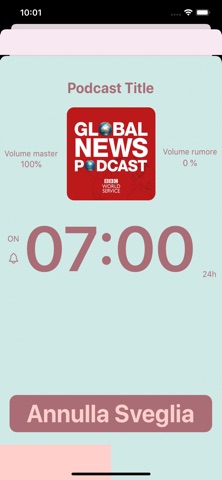 Imposta l’orario della sveglia con il tuo podcast.