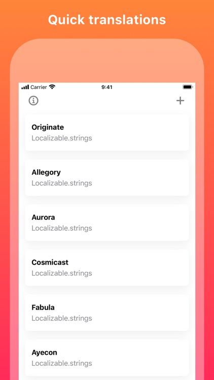 Locale: App Translations