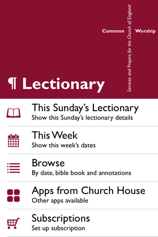 Lectionary - náhled