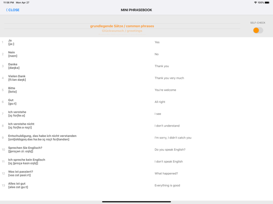 Learn German words with ST iPad screenshot 8 - Education app
