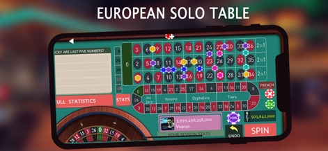Roulette Royale - Grand Casino - L'applicazione offre tavoli individuali, dove gli utenti possono osservare il proprio imponente stack di chips (es. '3,999,496,358,000') e monitorare le proprie performance attraverso l'area 'YOUR SESSION STATS'.