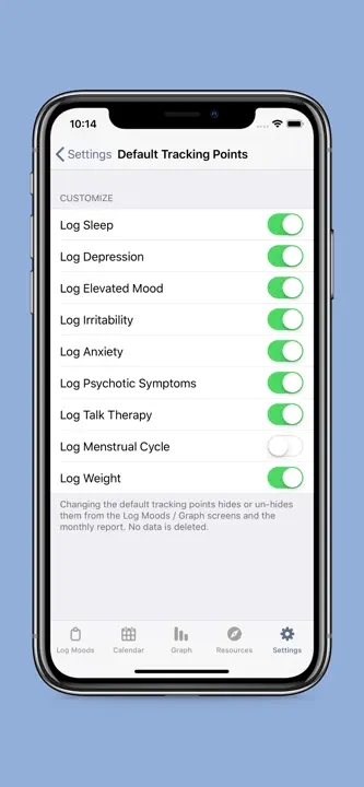 eMoods Bipolar Mood Tracker: Screenshot 5 von 5