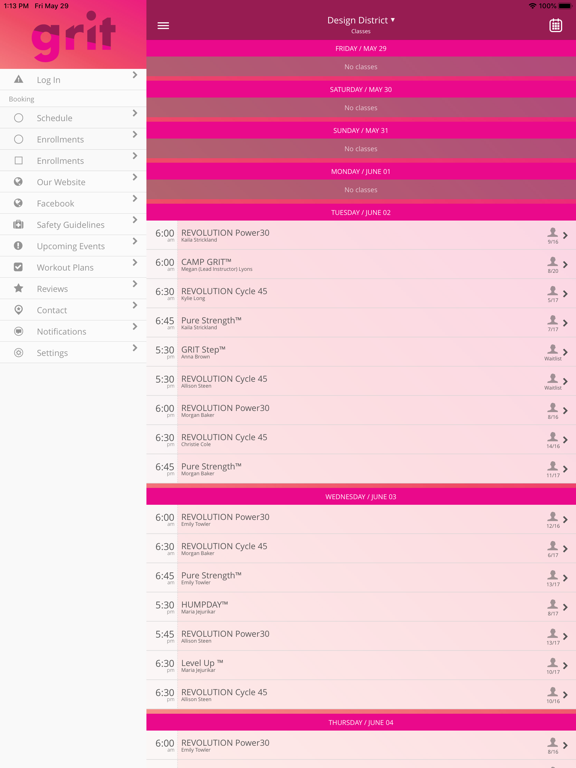 Dallas GRIT Fitness iPad screenshot 2 - Health & Fitness app