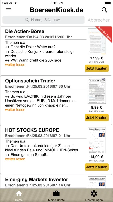 BoersenKiosk screenshot 2 of 5