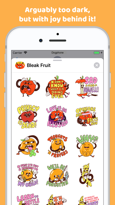 Bleak Fruit Stickers screenshot 2