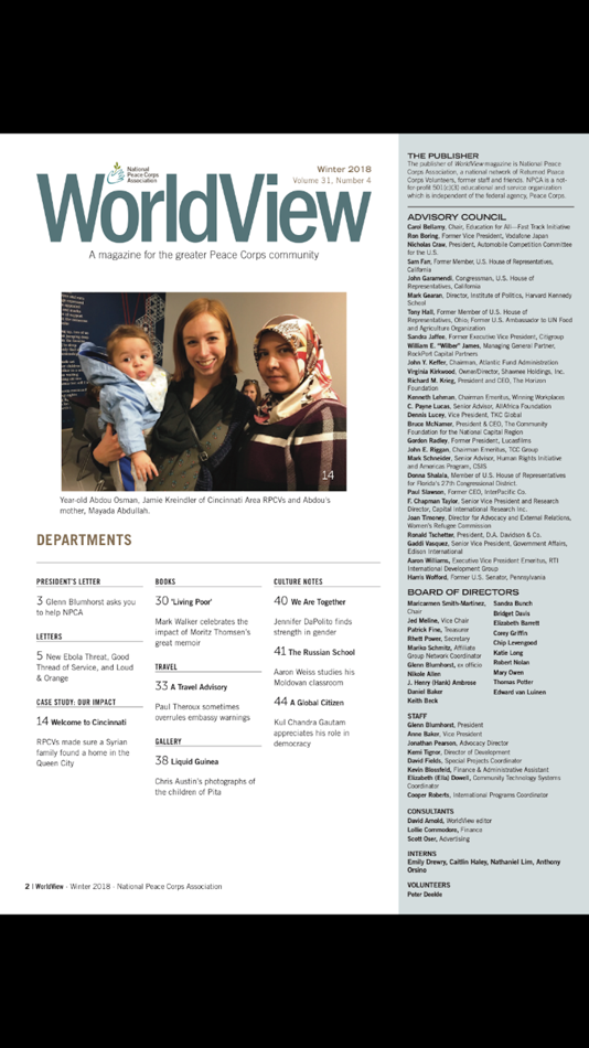 #3. WorldView Magazine (iOS) 由: National Peace Corps Association