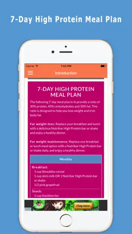 Game screenshot High Protein Diet Foods Guide apk