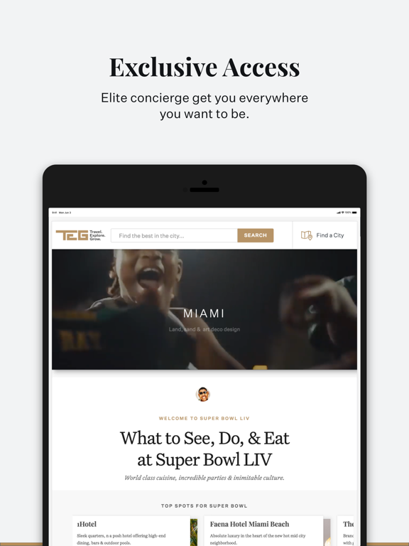 TEG: Travel Explore Grow iPad screenshot 1 - Travel app