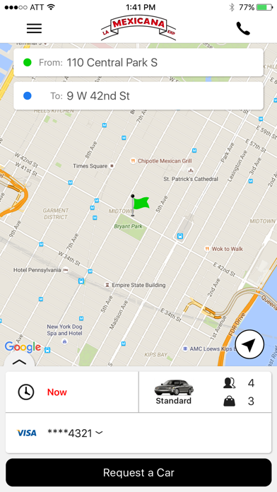 La Mexicana Exp Taxi Reading iPhone screenshot 3 - Travel app
