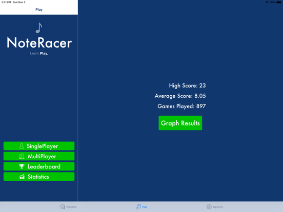 NoteRacer - Music Note Reading iPad screenshot 8 - Music app