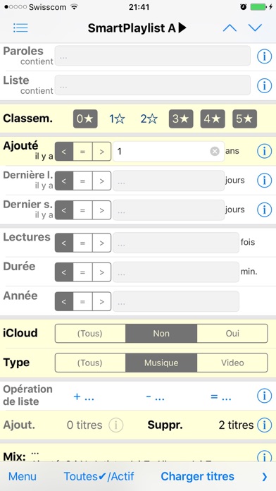 Screenshot #1 pour SmartPlaylist
