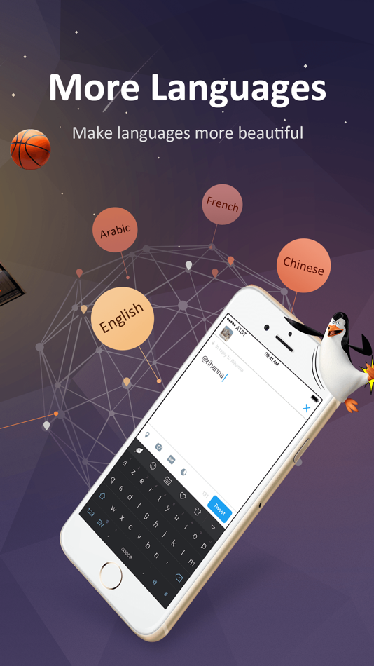 #4. GO Keyboard-Emojis&Cool Themes (iOS) 由: Sungy Mobile Limited.