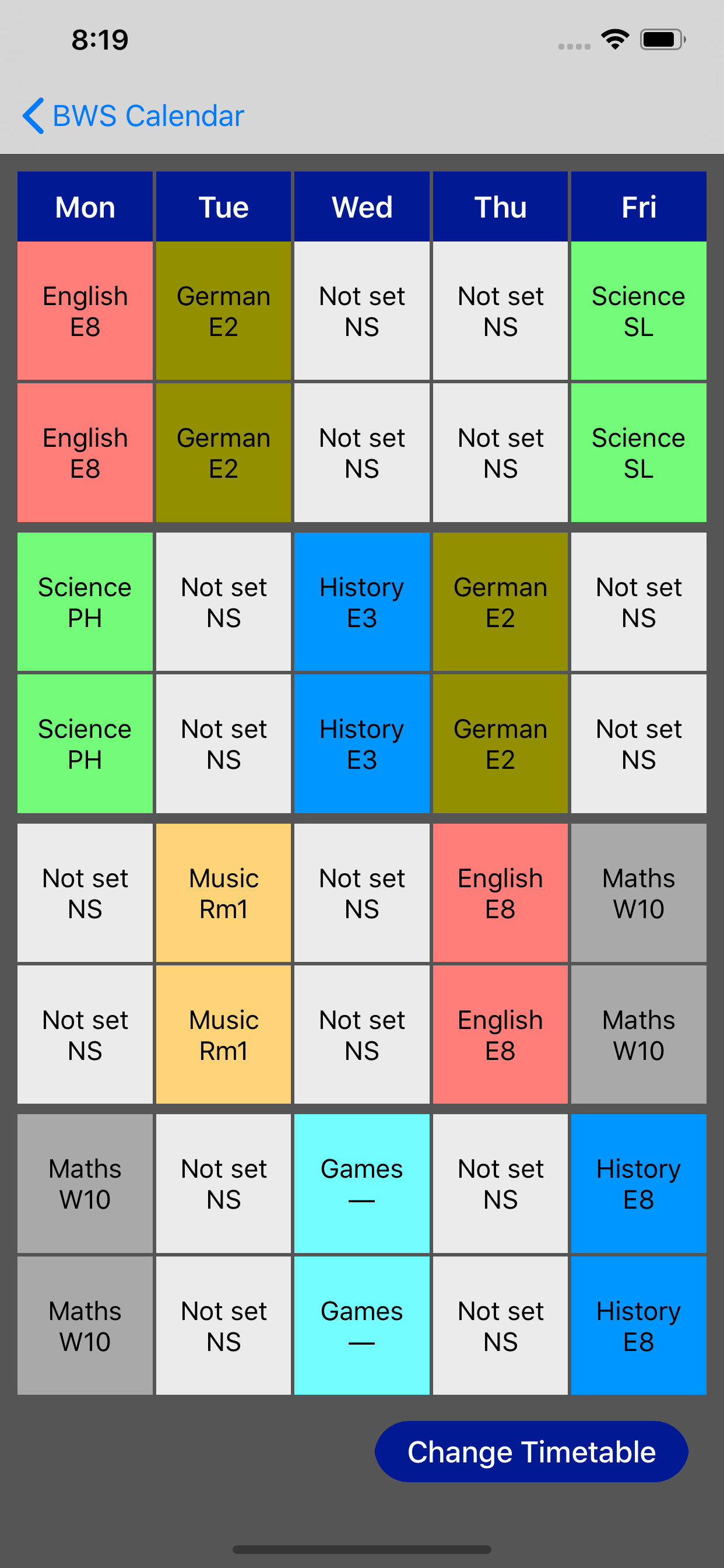BWS Calendar screenshot 4