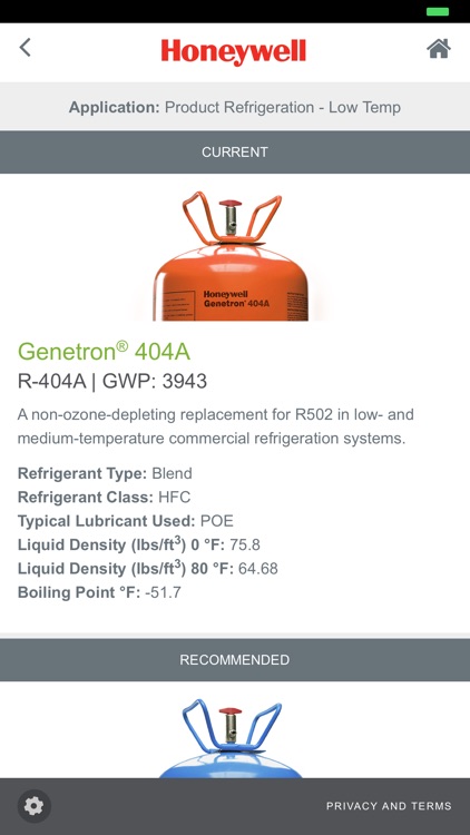 Refrigerant Selection Tool