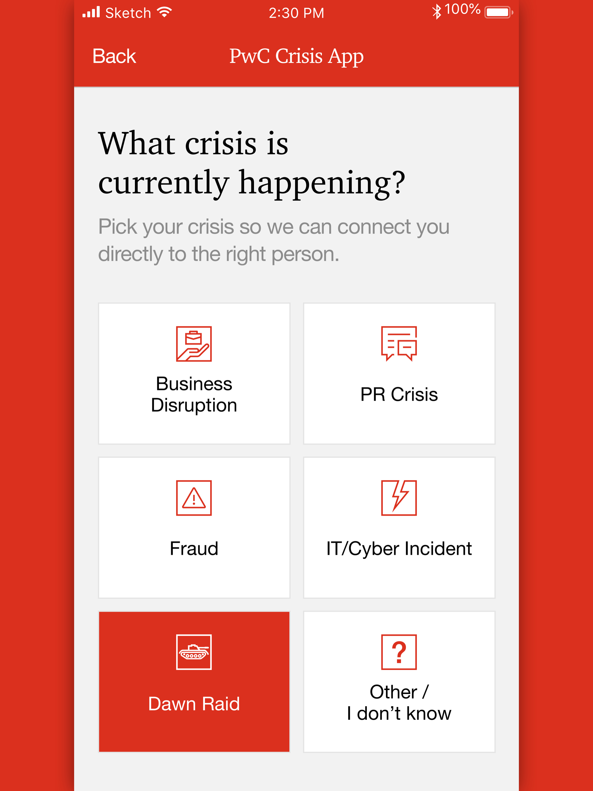 PwC Crisis App