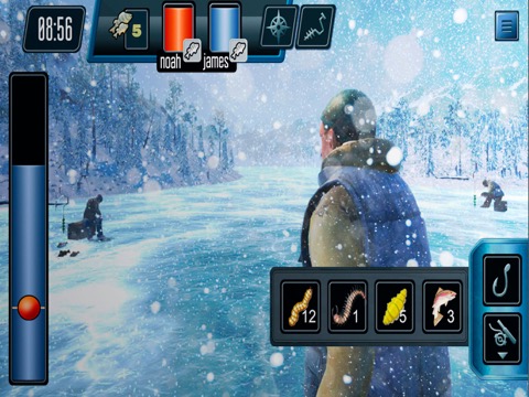 Ice fishing game.Catching carpのおすすめ画像2