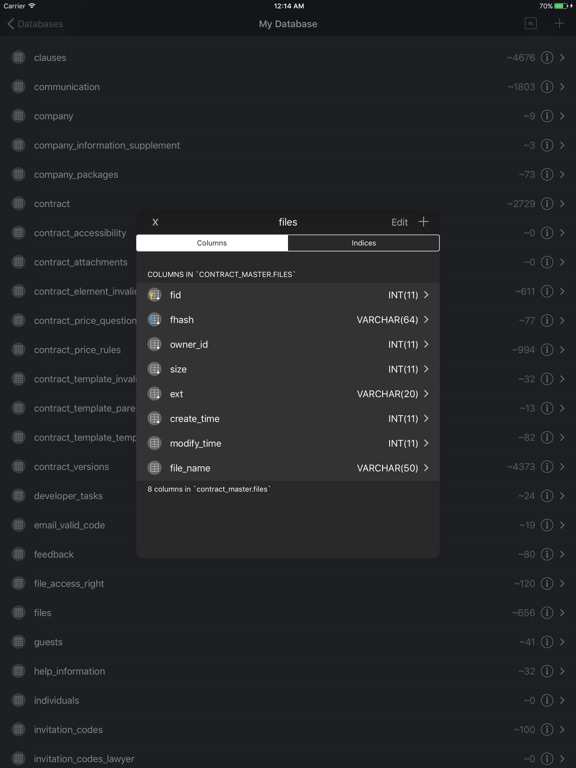 Screenshot #6 pour Iodine MySQL Lite
