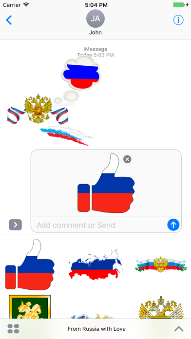 Screenshot #1 pour From Russia with Love Stickers