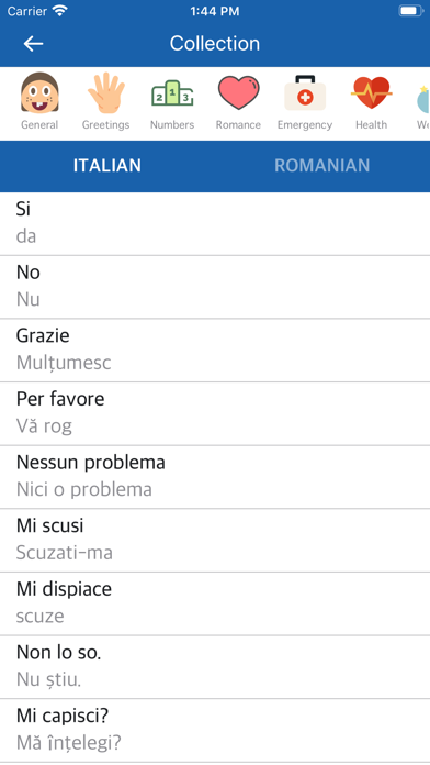 Screenshot #1 pour Italian Romanian Dictionary