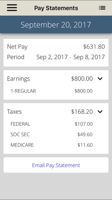 PrimePay Employee App Screenshot