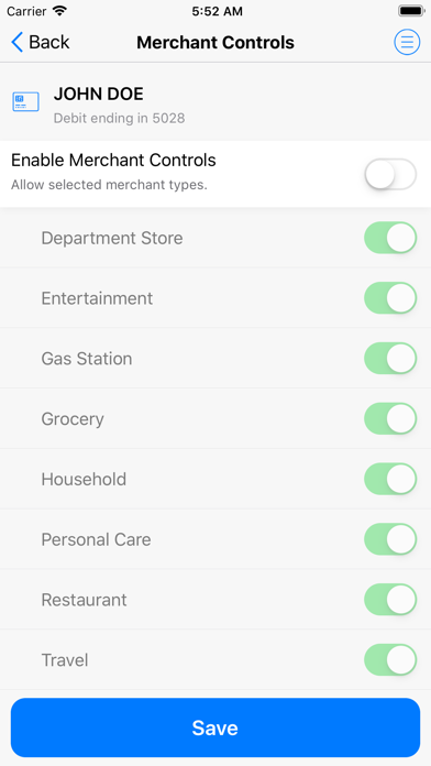 FSB Debit Card Manager screenshot 3