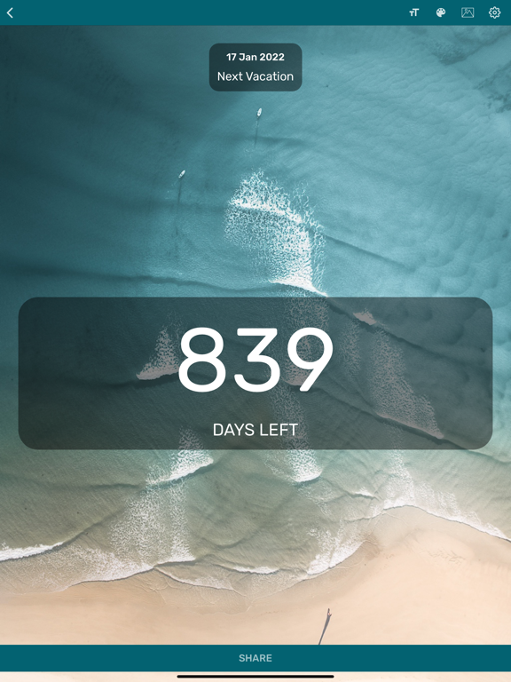 Countdown App - Day Counter iPad screenshot 8 - Utilities app