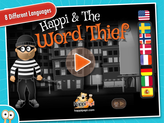 Happi & The Word Thief app screenshot