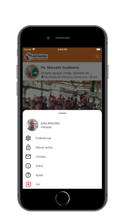 App Missionário Ad Gentes Screenshot