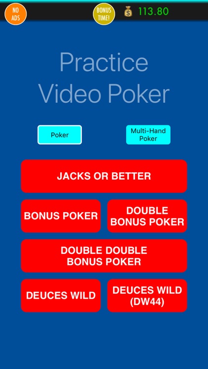 Practice Video Poker