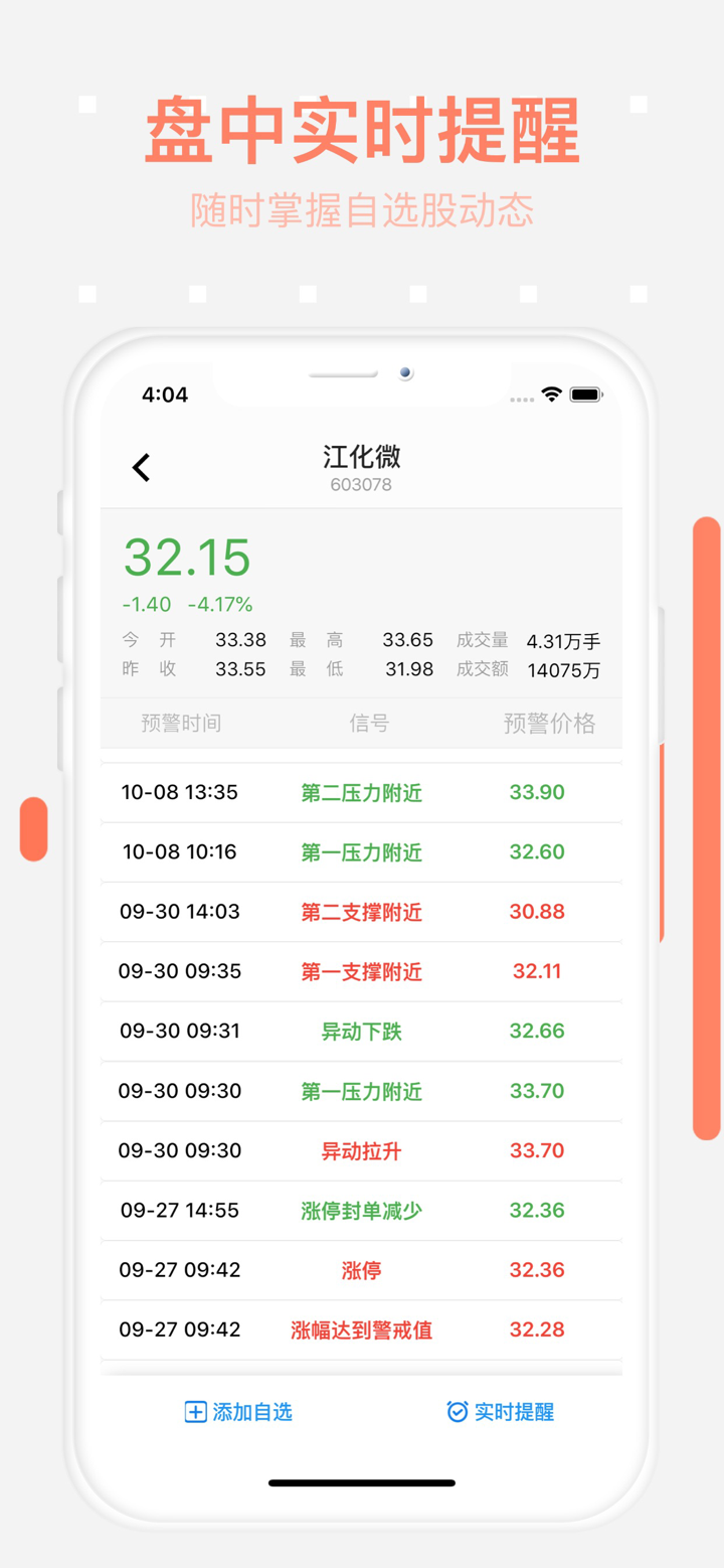 盯盘喵-股票动态实时提醒 screenshot 1