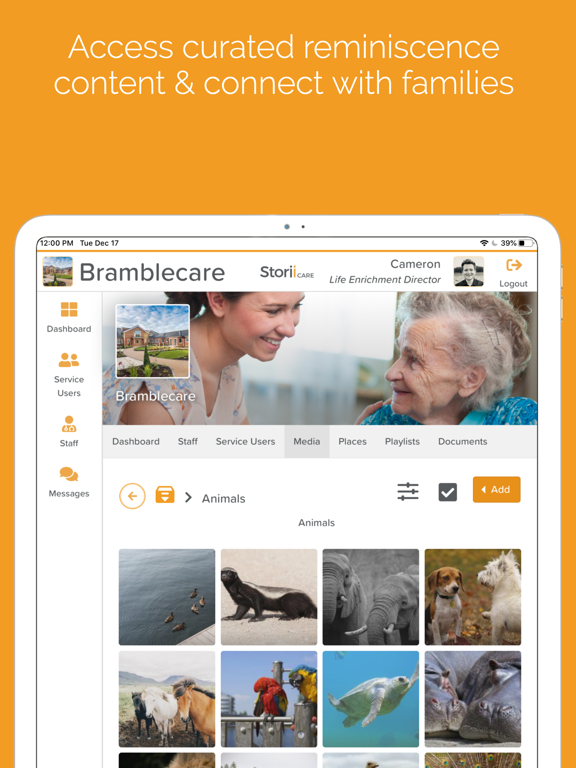StoriiCare iPad screenshot