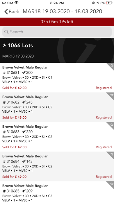 Saga Furs Online Auction Screenshot