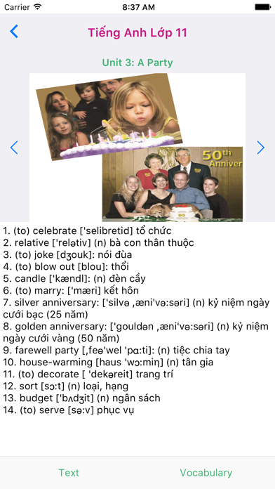 Screenshot #2 pour Tieng Anh Lop 11 - English 11
