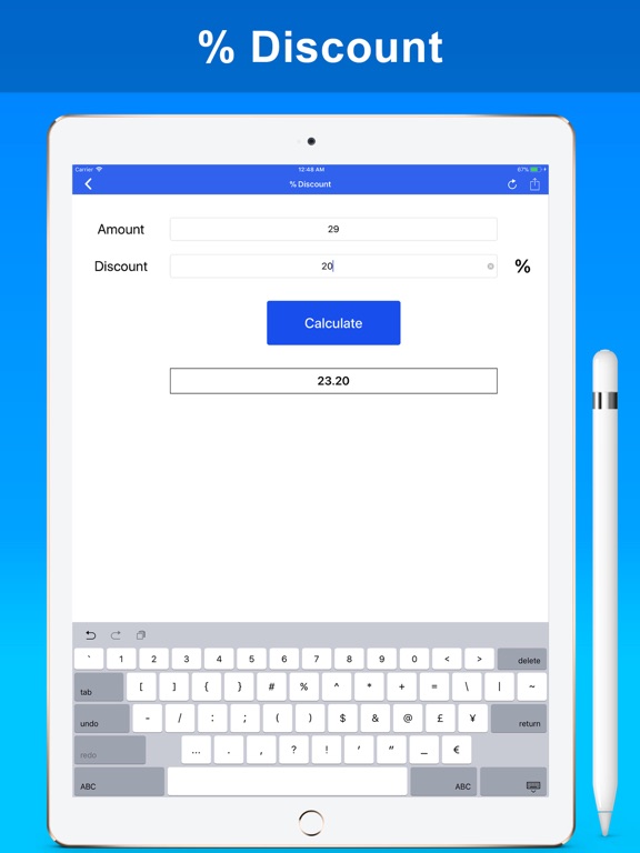 Screenshot #6 pour Calculateur de pourcentag Pro