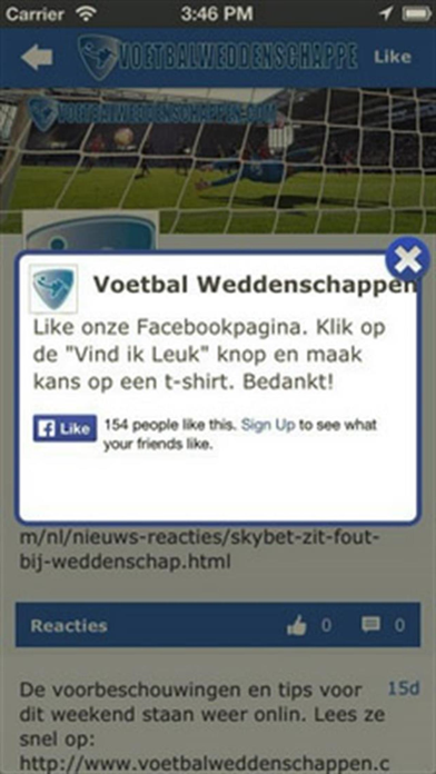 Screenshot #3 pour Voetbalweddenschappen.com