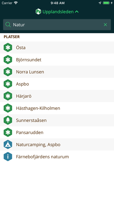 Upplandsleden på Naturkartan Screenshot