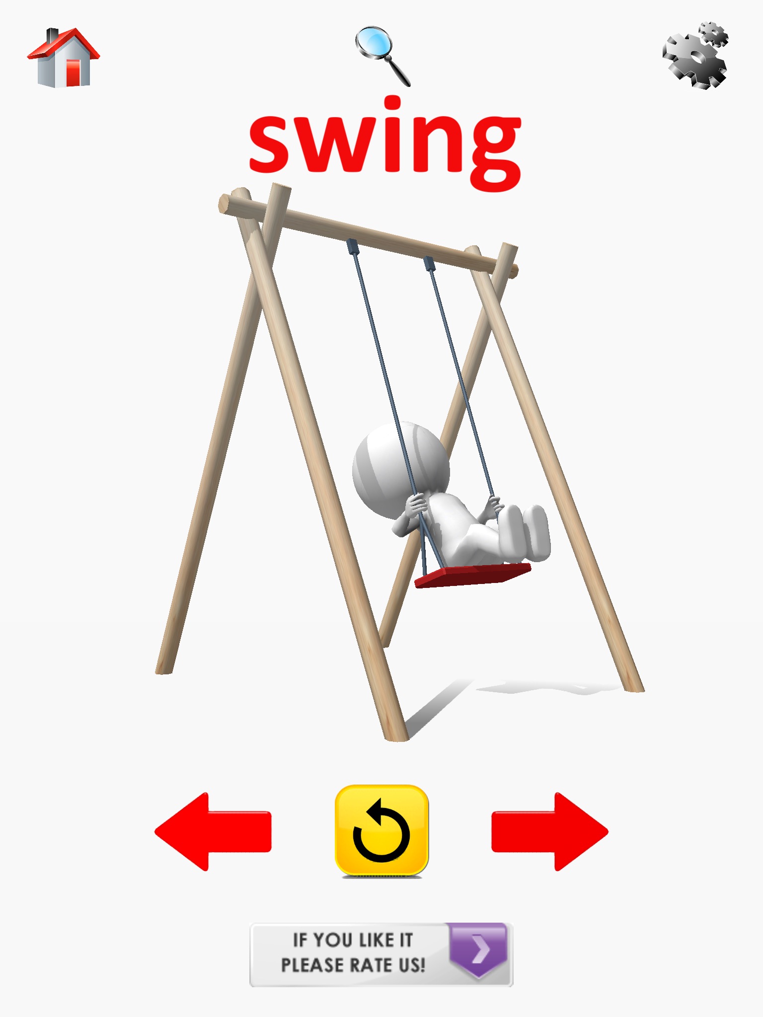 Action Words 3D Flash Cards screenshot 2