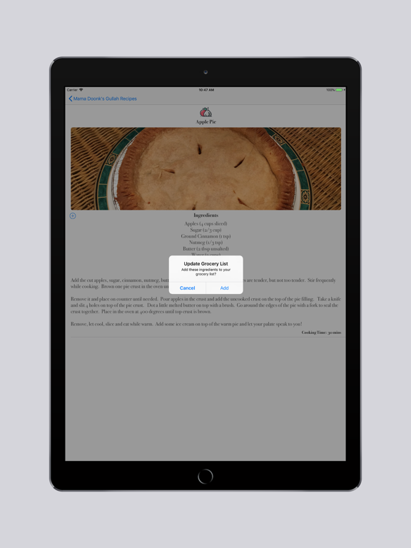 Gullah Recipes iPad screenshot 5 - Food & Drink app
