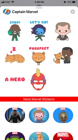 Game screenshot Captain Marvel Stickers apk