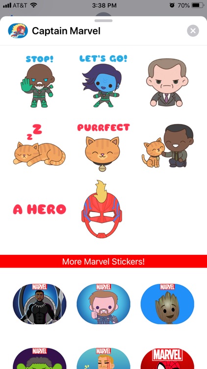 Captain Marvel Stickers