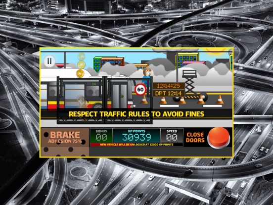 City Bus Driving Simulator 2D iPad screenshot