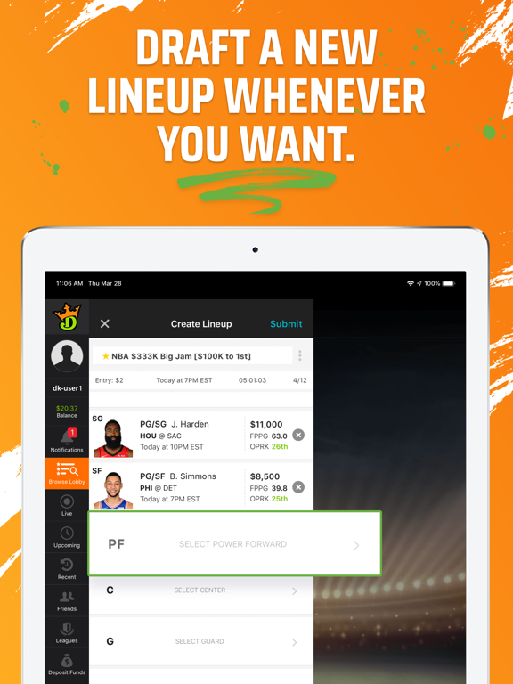 Draftkings Sports App