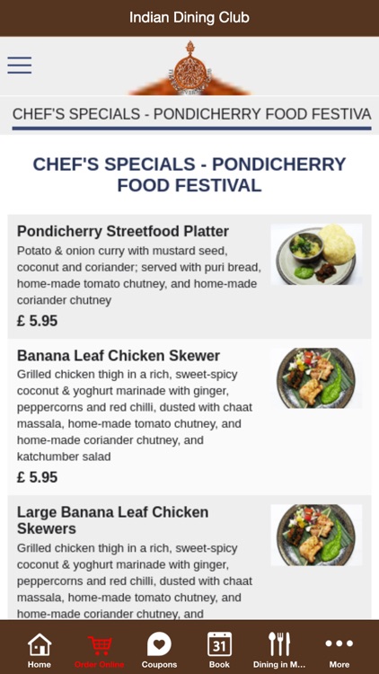 Indian Dining Club App