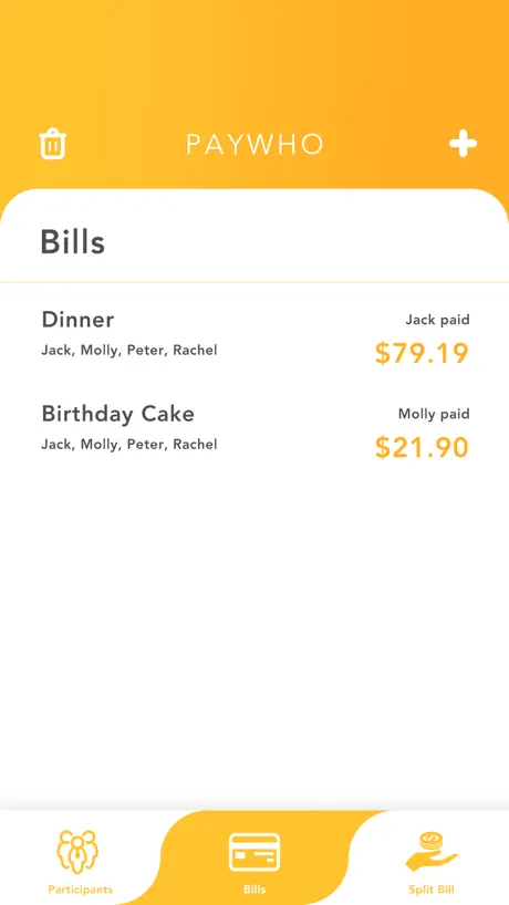 PayWho: Quick Split Bill