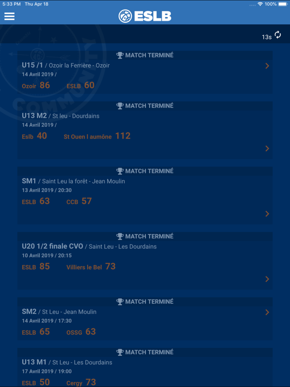 Eslbasket iPad screenshot 4 - Sports app