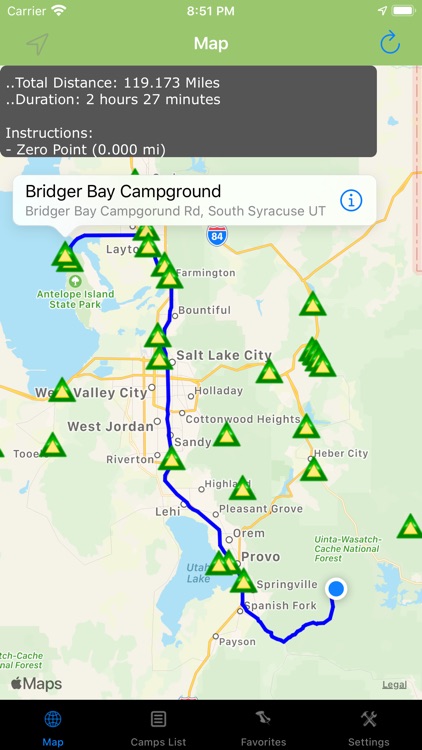 Utah – Camping & RV spots
