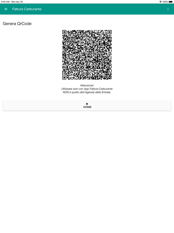 Fattura Carburante iPad screenshot