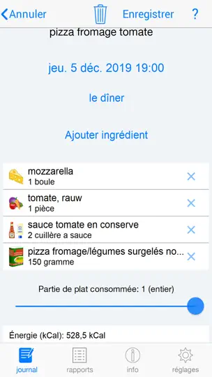Capture d'écran de FoodSeeq sur iPhone 6